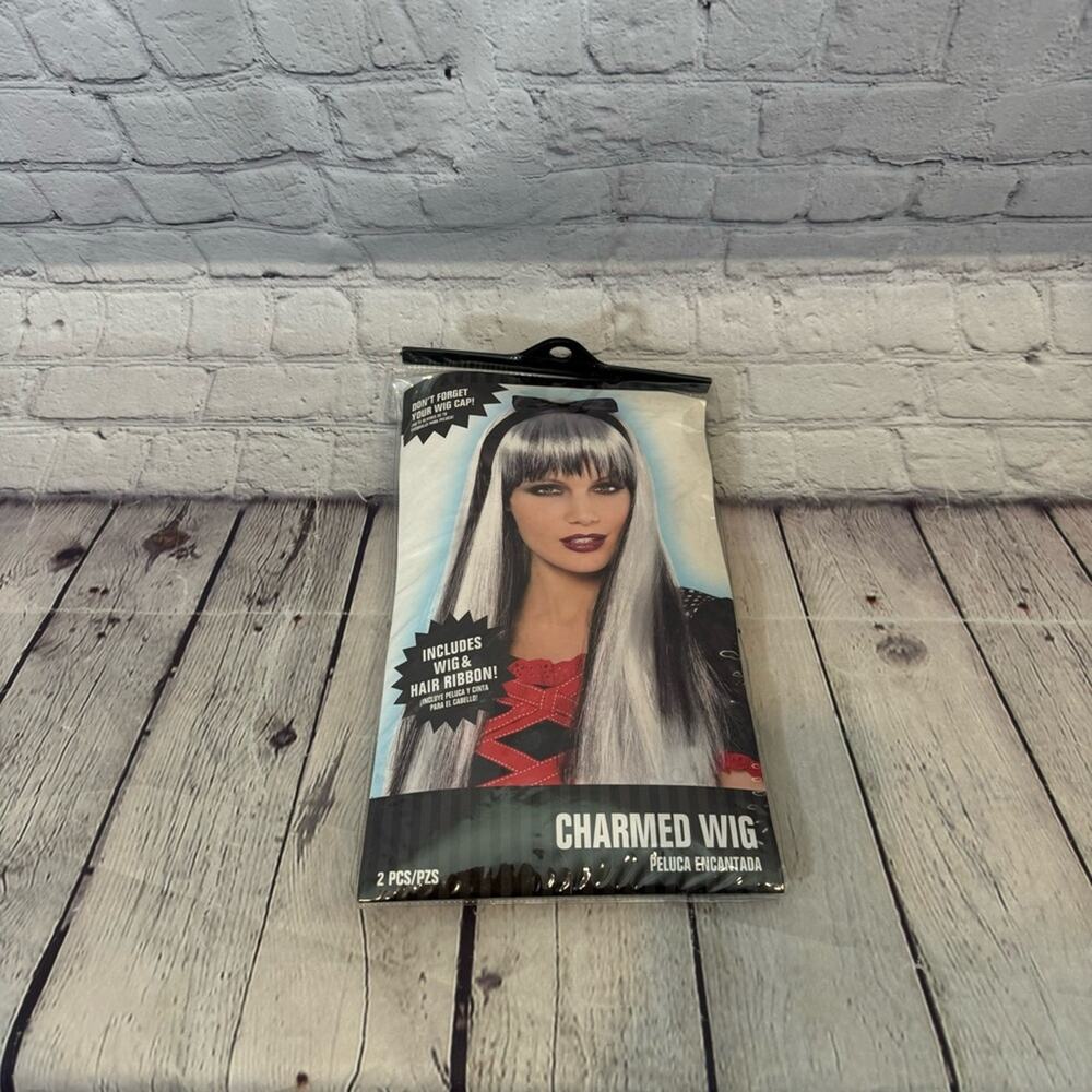 Amscan Charmed Black and White Women’s Halloween Costume Wig